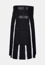 Modern Black & White Utility Kilt Right
