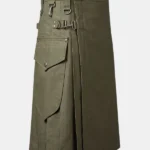 Olive Cotton Utility Kilt