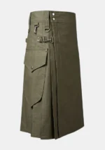 Olive Cotton Utility Kilt