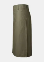 Olive Cotton Utility Kilt Left