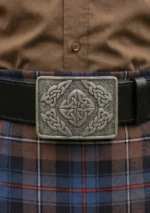 Rhombus Scottish Kilt Belt Buckle Front View