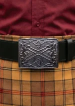 Saltire Kilt Belt Buckle Front View