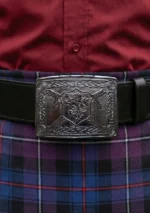 Saltire Lion Rampant Kilt Belt Buckle Front View