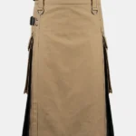Scottish Khaki Black Hybrid Utility Kilt