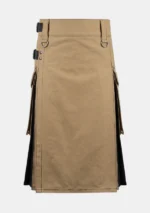 Scottish Khaki Black Hybrid Utility Kilt