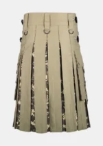 Scottish Khaki Hybrid Utility Kilt Back