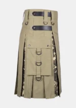 Scottish Khaki Hybrid Utility Kilt Right