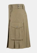 Special Khaki Utility Kilt Left