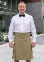 Special Khaki Utility Kilt for Men's