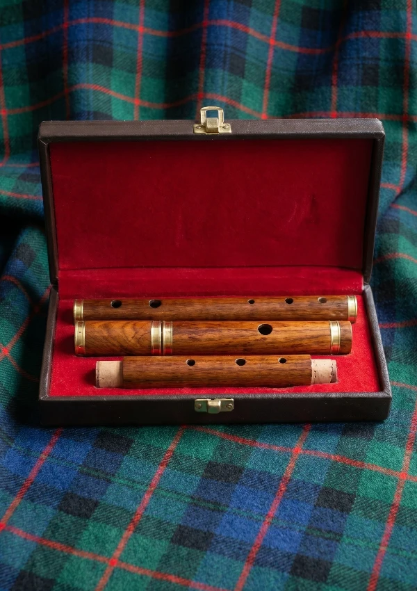 Brown Rosewood Flute Front