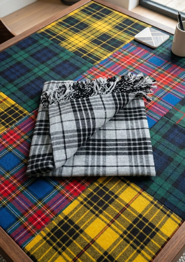 Grey Granite Tartan Fly Plaid Grey Granite Tartan Fly Plaid