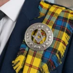 Masonic Kilt Fly Plaid Brooch