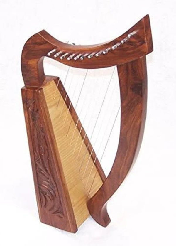 Premium Quality 19 Metal String Scottish Lyre Harp Design 14 (1)