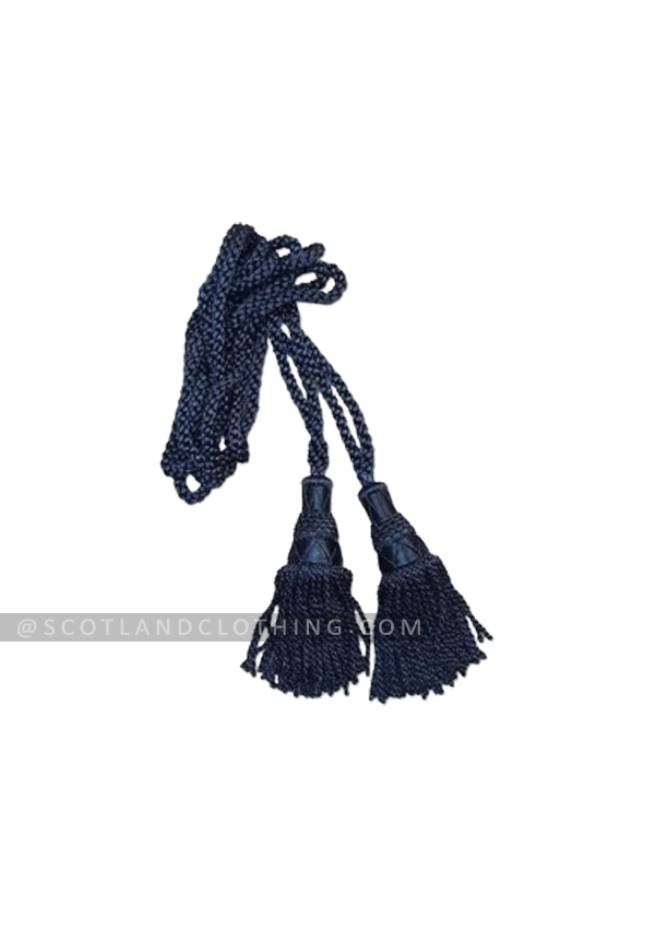 Premium Quality Scottish Bagpipe Silk Cord Navy Blue Design 3