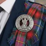 Saint Andrew Kilt Fly Plaid Brooch