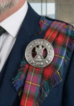 Saint Andrew Kilt Fly Plaid Brooch