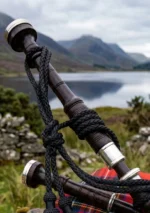 Scottish Black Silk Bagpipe Cord