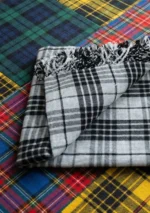 Scottish Grey Granite Tartan Fly Plaid