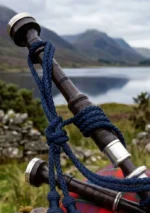 Scottish Navy Blue Silk Bagpipe Cords