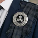 Shamrock Kilt Fly Plaid Brooch