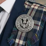 Thistle Kilt Fly Plaid Brooch