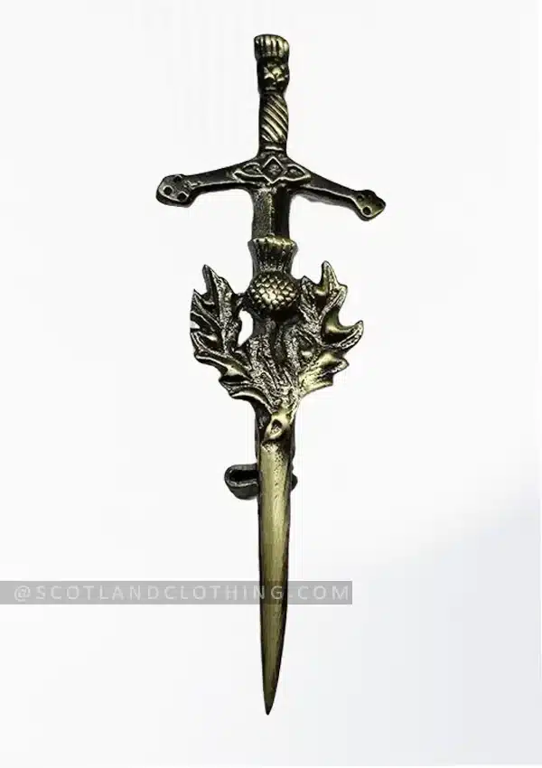 Premium Quality Scottish Antique Thistle Sword Kilt Pin Regal Elegance