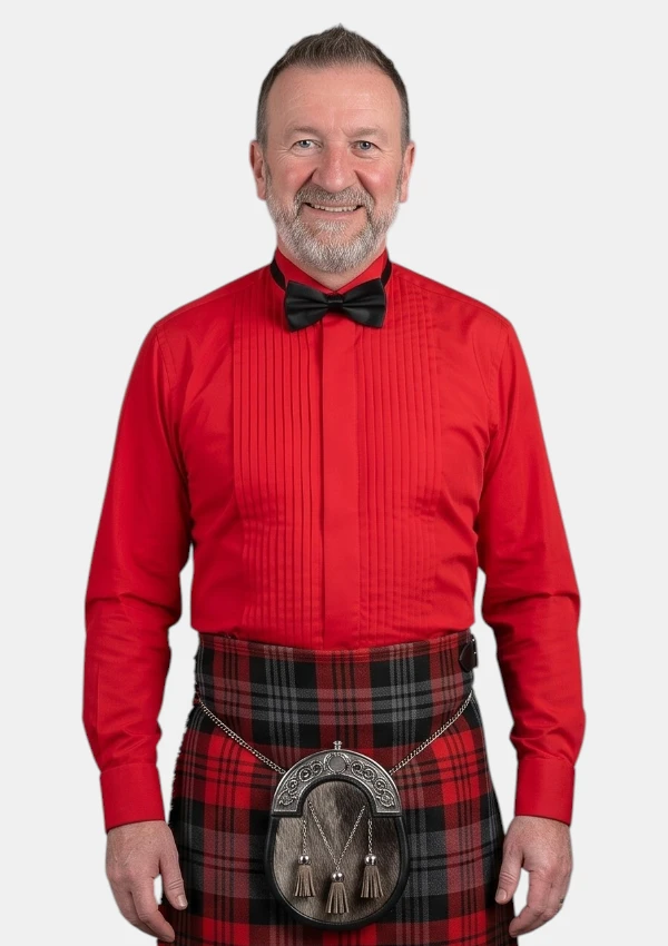 Red Dress Shirt Front View
