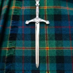 Scottish Chrome Sword Kilt Pin