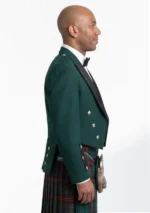 Green Scottish Prince Charlie Jacket with Vest Right Side View