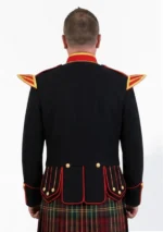 Military Drummer Doublets Bagpiper Jacket Back View