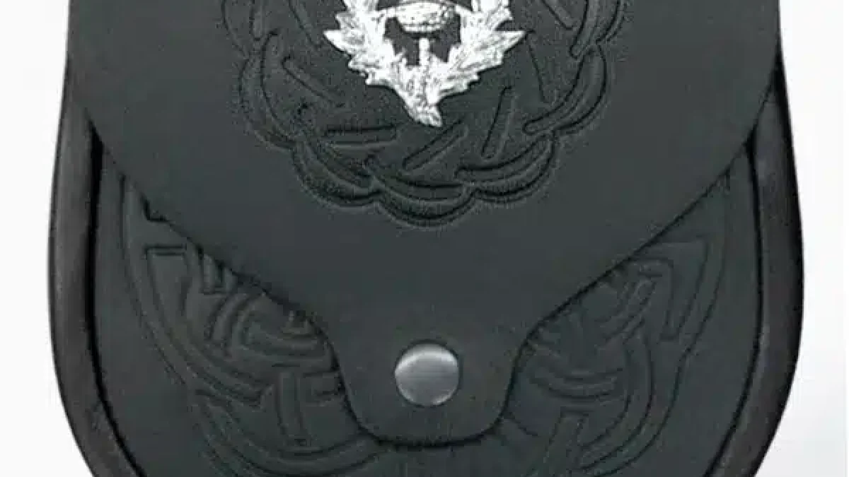 Sporran In Pelliccia Di Coniglio Bianco Scozzese Con 3 Nappe Bianche - Foto 9