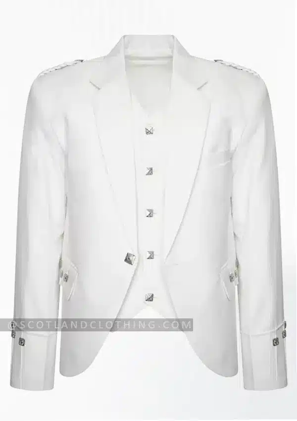 Premium Quality White Argyle Jacket
