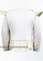 Premium Quality White Bag Pipe Military Drummer Doublet with Golden Trim