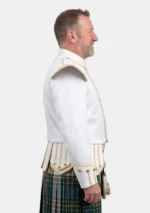 White Military Drummer Doublet Right Side View