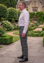Hamilton Grey Tartan Trouser Left