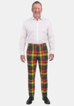 Hand Made Buchanan Tartan Trousers Men Front