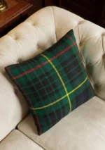 Hunting Stewart Tartan Cushion Side View
