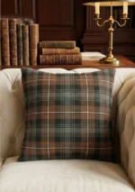 Mackenzie Weathered Tartan Cushion Front View