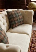 Mackenzie Weathered Tartan Cushion Side