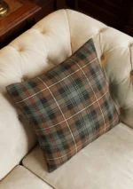 Mackenzie Weathered Tartan Cushion Side View