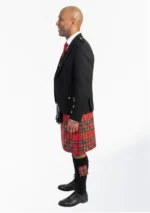 Black Argyle Kilt Outfit For Sale Left Side