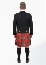 Black Prince Charlie Kilt Outfit For Men's Back