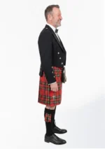 Black Prince Charlie Kilt Outfit For Men's Right Side