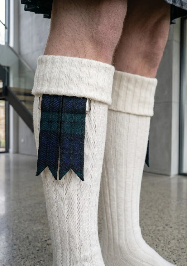 Black Watch Tartan Kilt Flashes