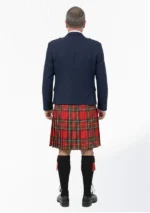 Blue Argyle Wedding Kilt Outfit Back