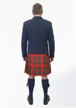 Blue Argyle Wedding Kilt Outfit For Sale Back