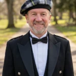 Gordon Tartan Tam o Shanter Hat Front View