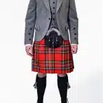 Grey Argyle Kilt Outfit For Men