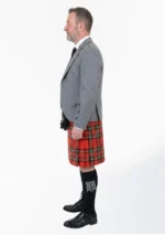 Grey Argyle Kilt Outfit For Men Left Side