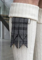 Grey Watch Tartan Kilt Flashes Front View